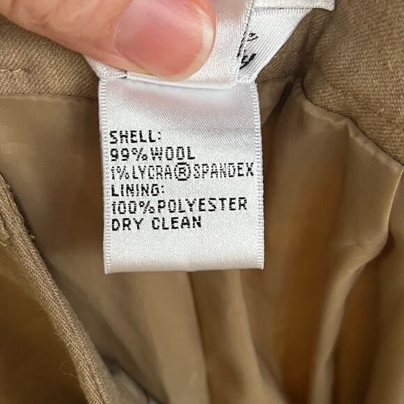 Talbots Women's Vintage Wool Wide Leg Pants Tan Size 4 - Picture 6 of 6